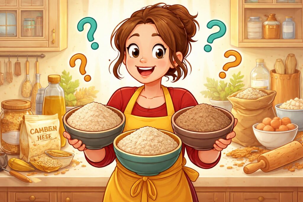 Často kladené otázky o výhodách celozrnných muk, ilustrace mouky