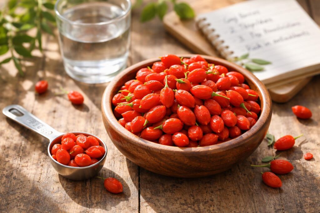 Plody goji k ustavení zdraví a správné dávkování