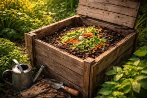Domácí kompost zlepšuje zahradu a snižuje odpad ekologicky.
