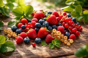 Čerstvé letní bobule na talíři připravené k jídlu