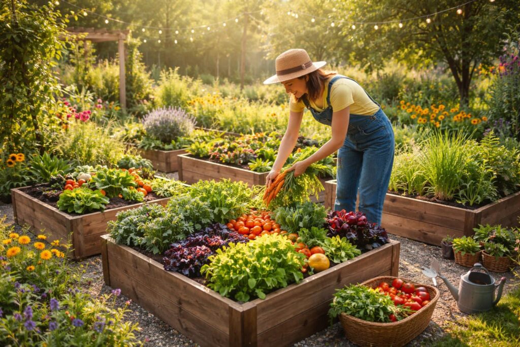 Vyvýšené záhony se zeleninou podporují zdravější životní styl