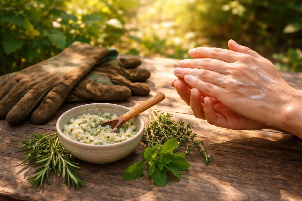 Péče o ruce po zahradničení, hydratace a ochrana pokožky