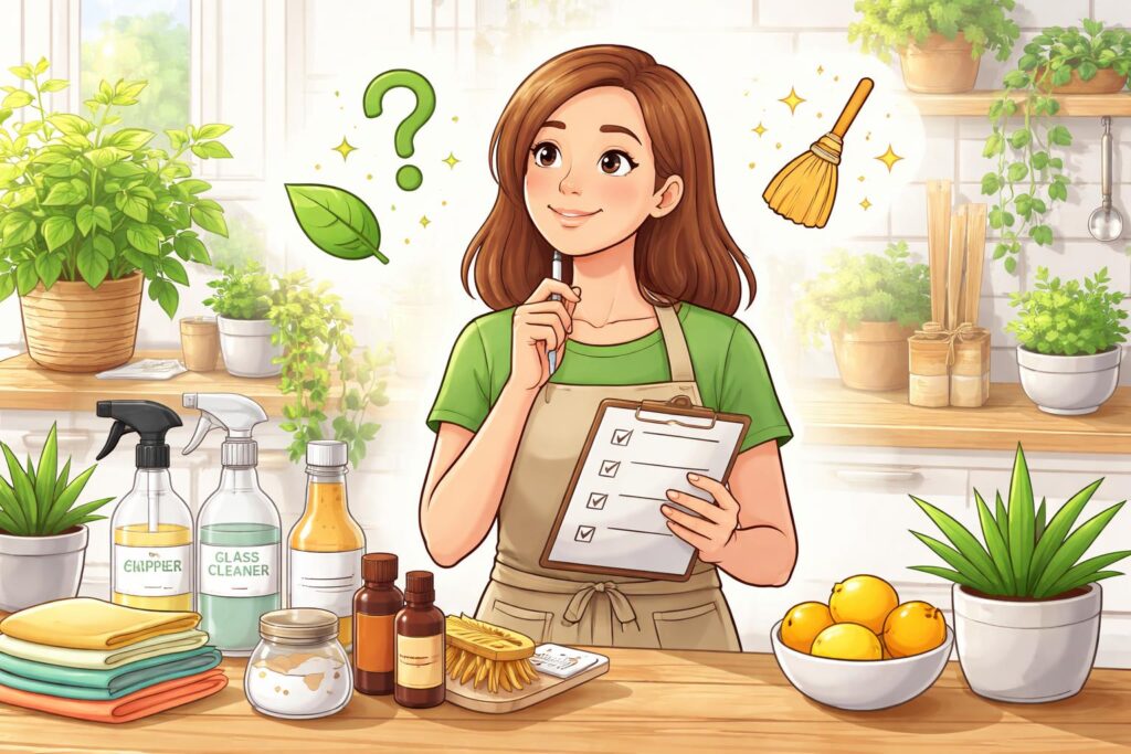 Ekologický jarní úklid s přírodními čistícími prostředky doma