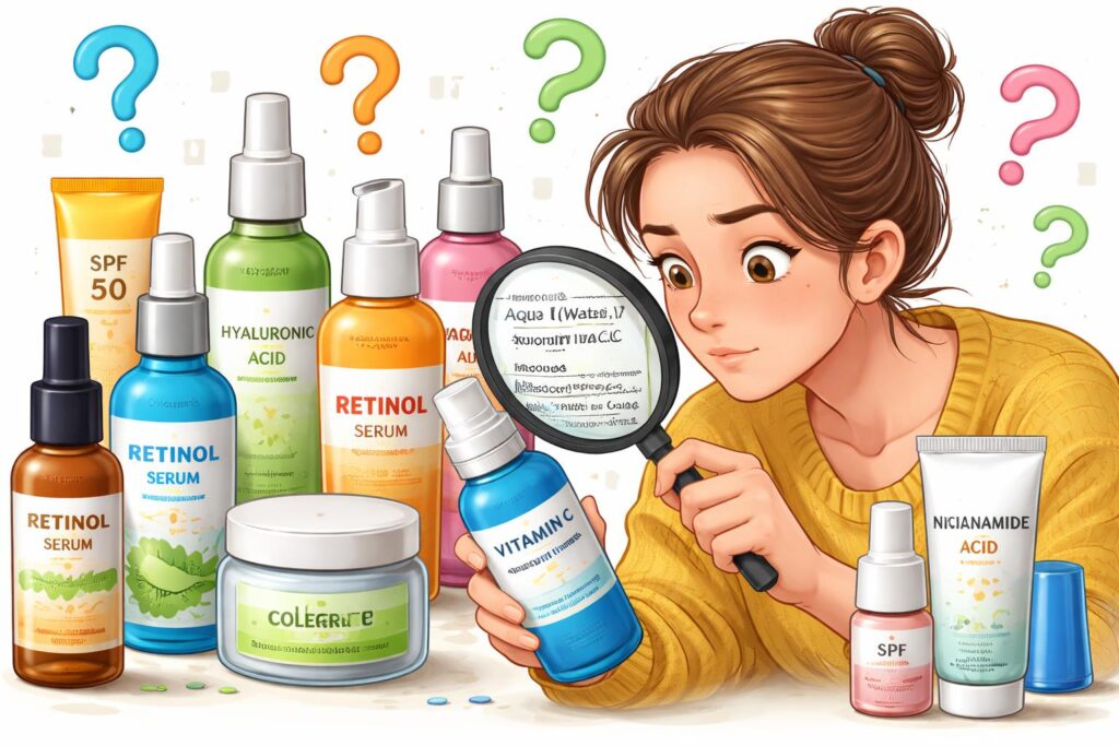 Čtení a vysvětlení kosmetických etiket krok za krokem