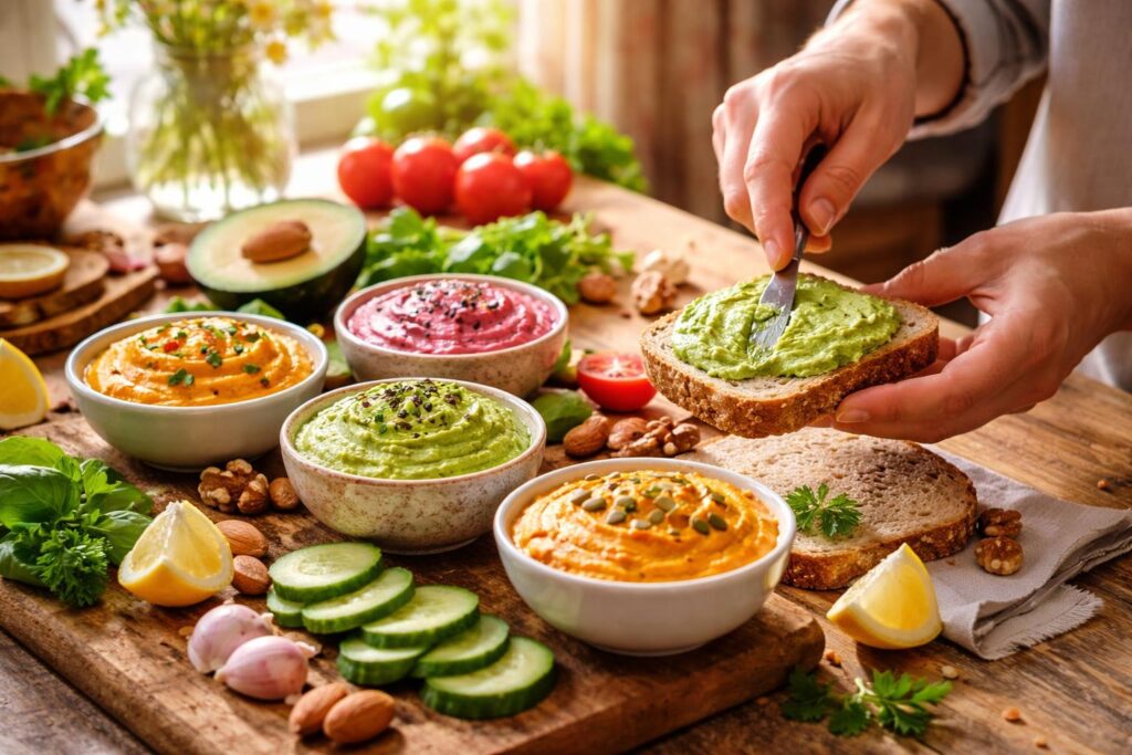Zdravé pomazánky na chleba, ideální pro snídani