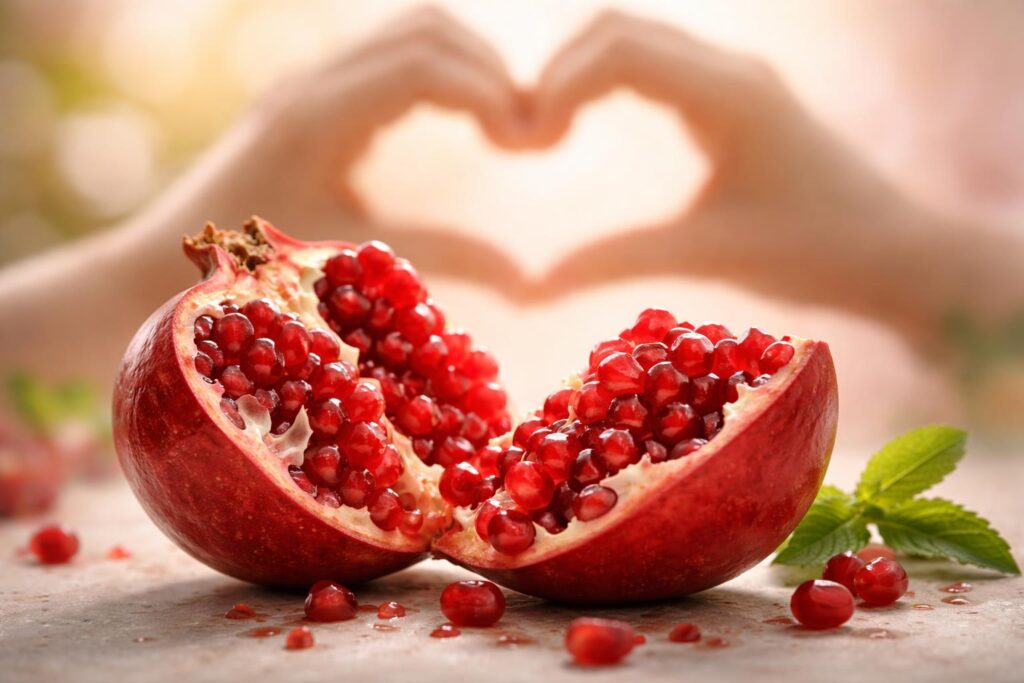 Granátové jablko a zdraví srdce, antioxidanty a prevence nemocí