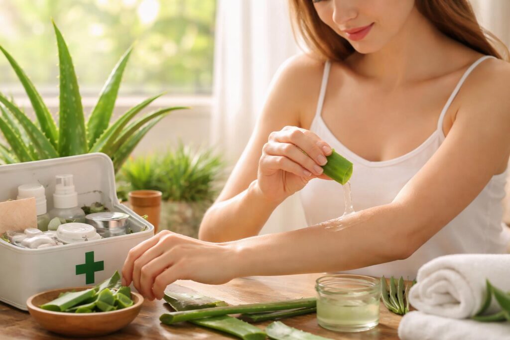 Aloe vera listy a gel pro léto a zdraví pokožky
