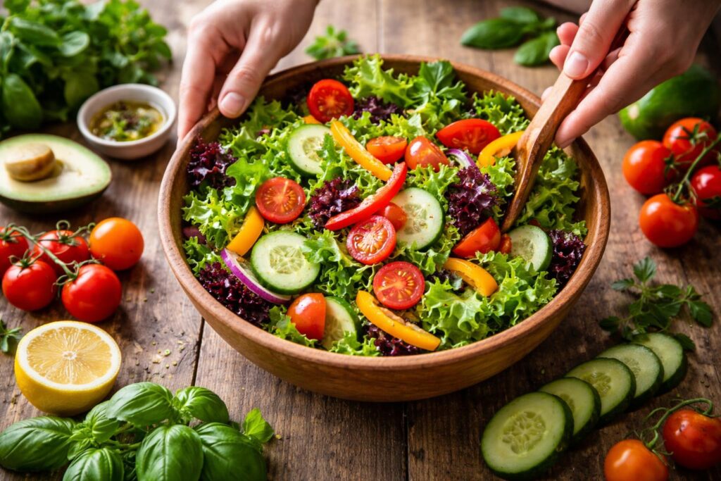 Lehké letní saláty plné čerstvé zeleniny a bylinek
