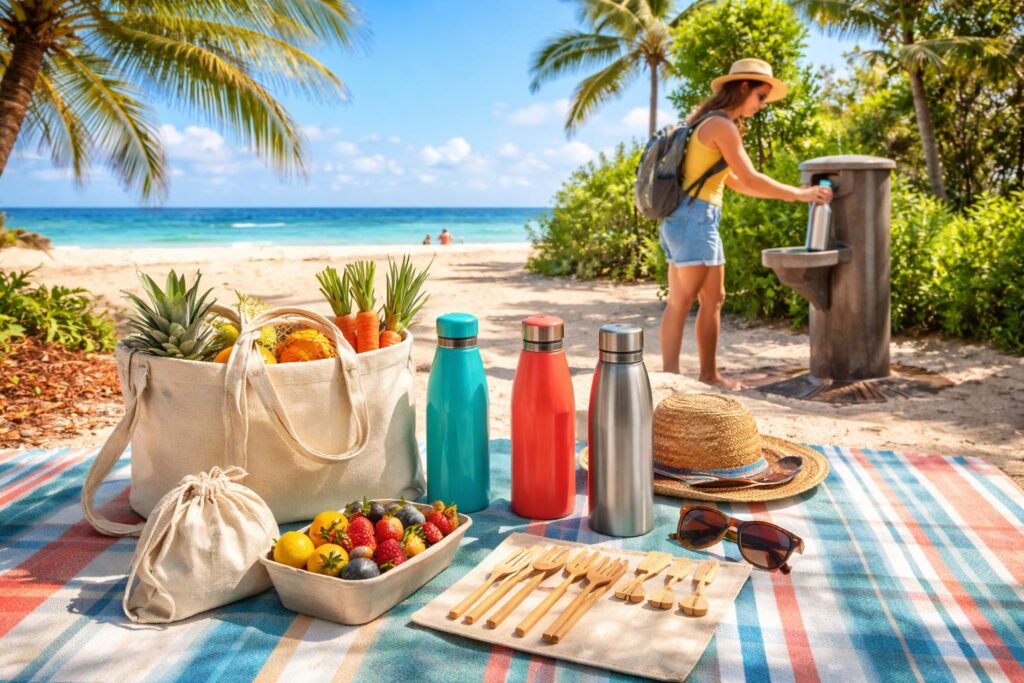 Praktické tipy pro bezodpadové cestování v létě s udržitelnými pomůckami