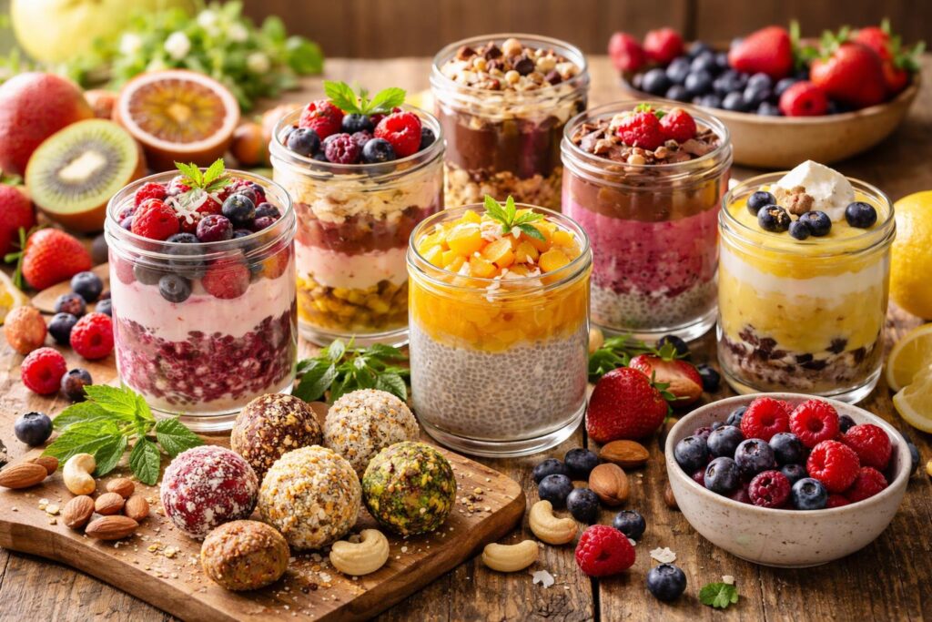 Lahodné zdravé dezerty bez potřeby pečení, plné přírodních ingrediencí