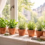 Pěstování bylinek na okenním parapetu v malém bytě