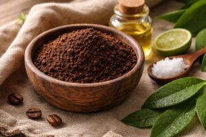 Přírodní kávový peeling pro jemnou exfoliaci a regeneraci pokožky