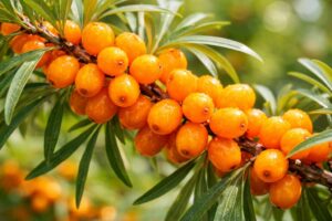 Rakytník řešetlákový plody bohaté na vitaminy a antioxidanty