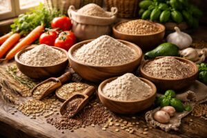 Celozrnné mouky pro zdravé vaření a pečení doma