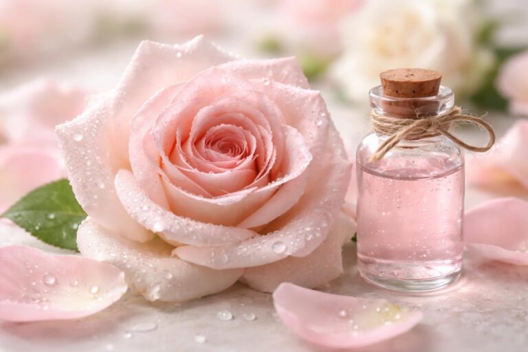 Jemná růžová voda pro přirozenou péči o pleť