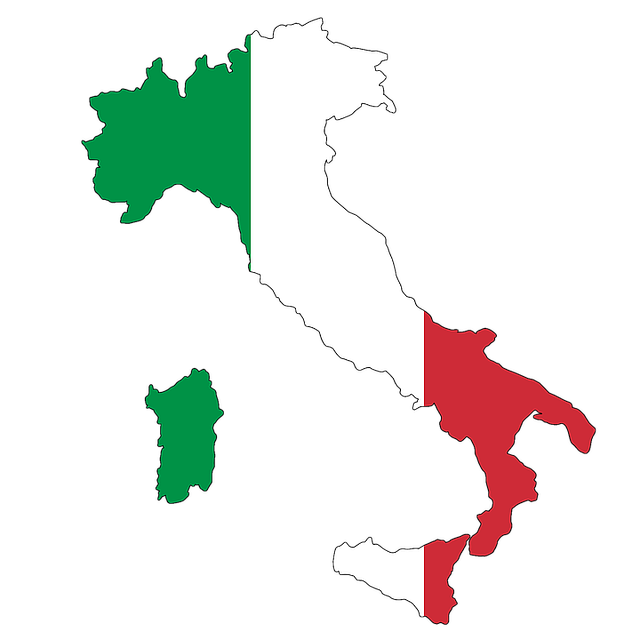 mapa Itálie